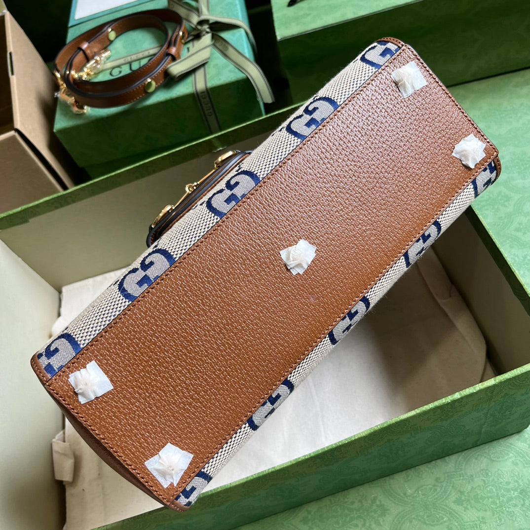 Gucci Horsebit 1955 bag ebony beige - 29x20x13cm mysite