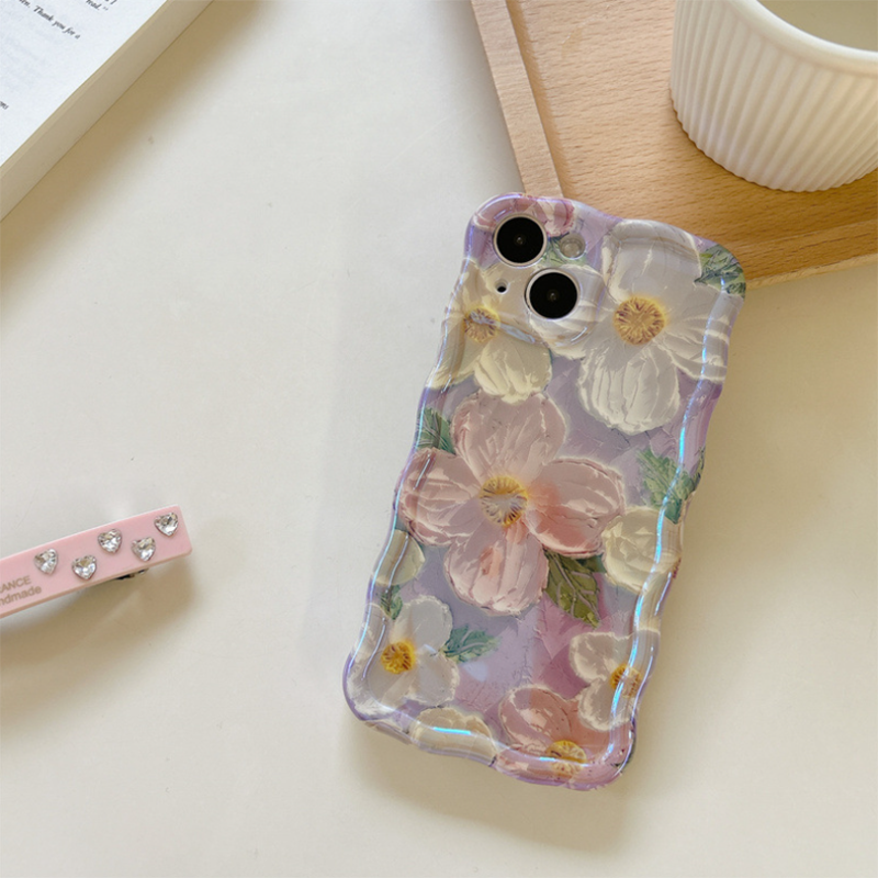 Three-dimensional Oil Painting Flower iPhone Case mysite