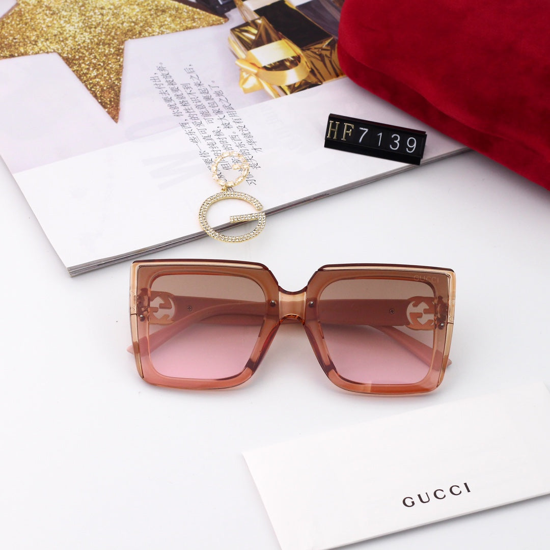 New Square Frame Environmentally Friendly PC Sunglasses 7139s mysite