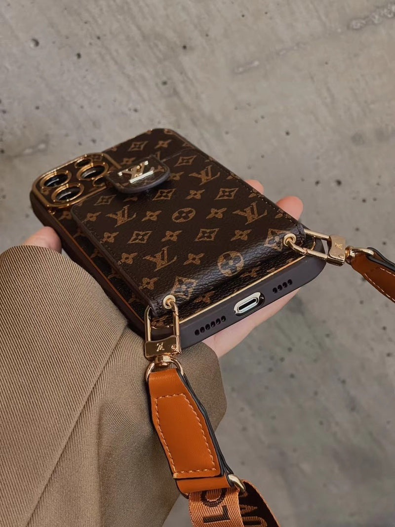 Advanced leather iPhone Case With Card Wallet And Strap mysite