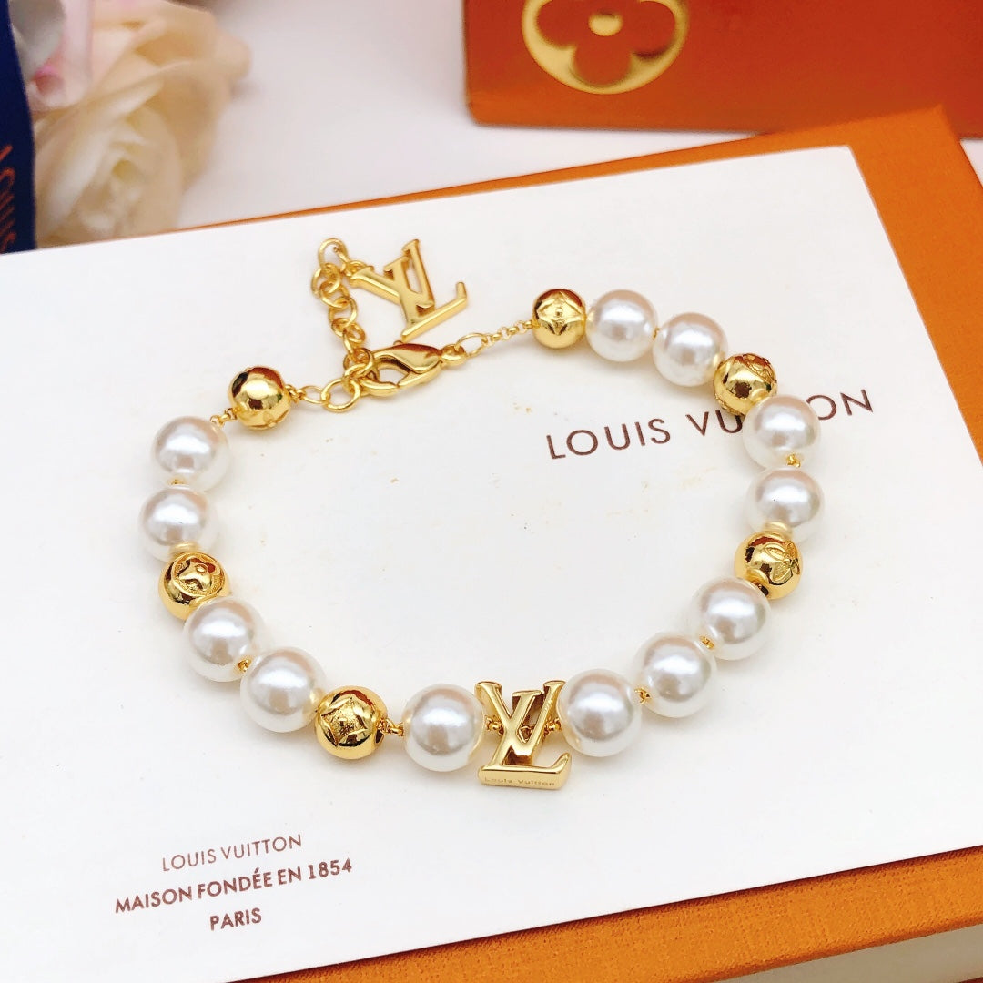Pearl Metal Ball Bracelet-s mysite