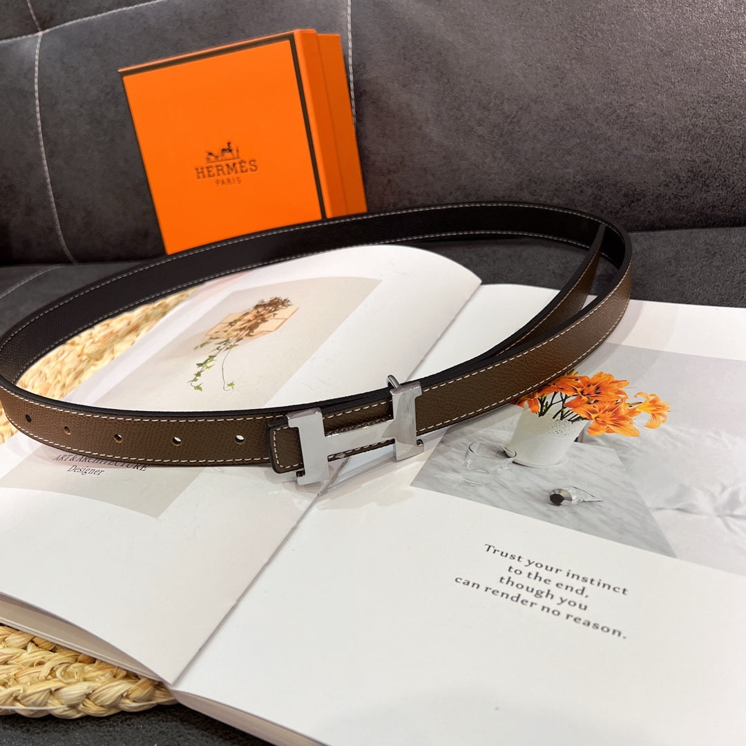 Double Sided Leather Women's Belt mysite