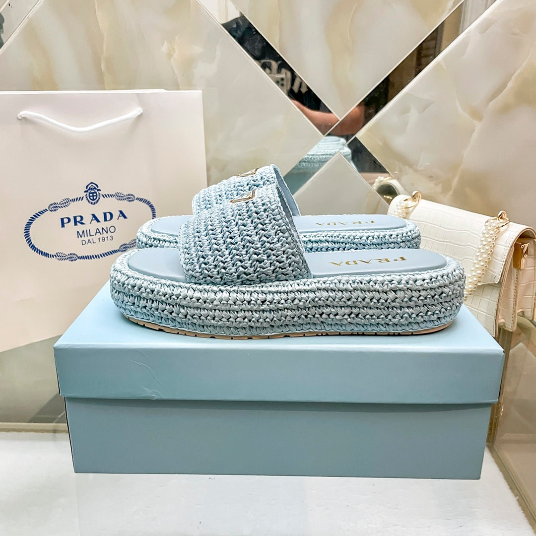 Woven Triangle Logo Slippers mysite