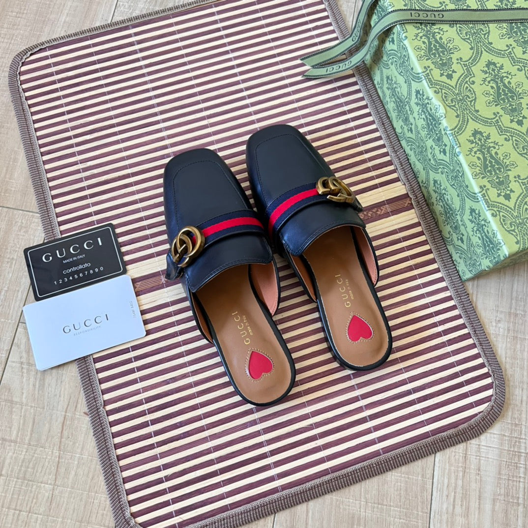 Retro Leather Half-Covered Loafers mysite