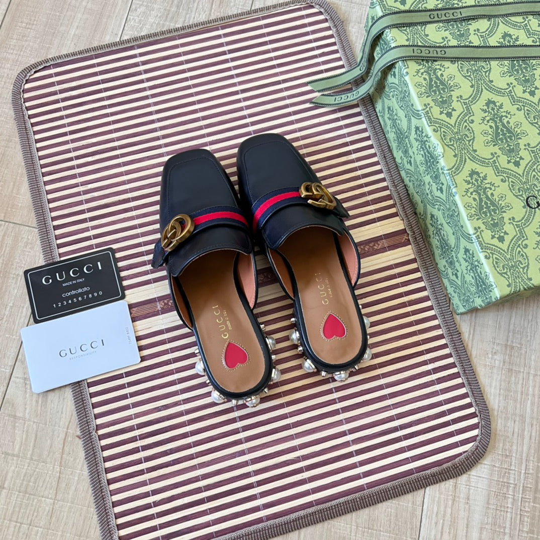 Retro Leather Half-Covered Loafers mysite