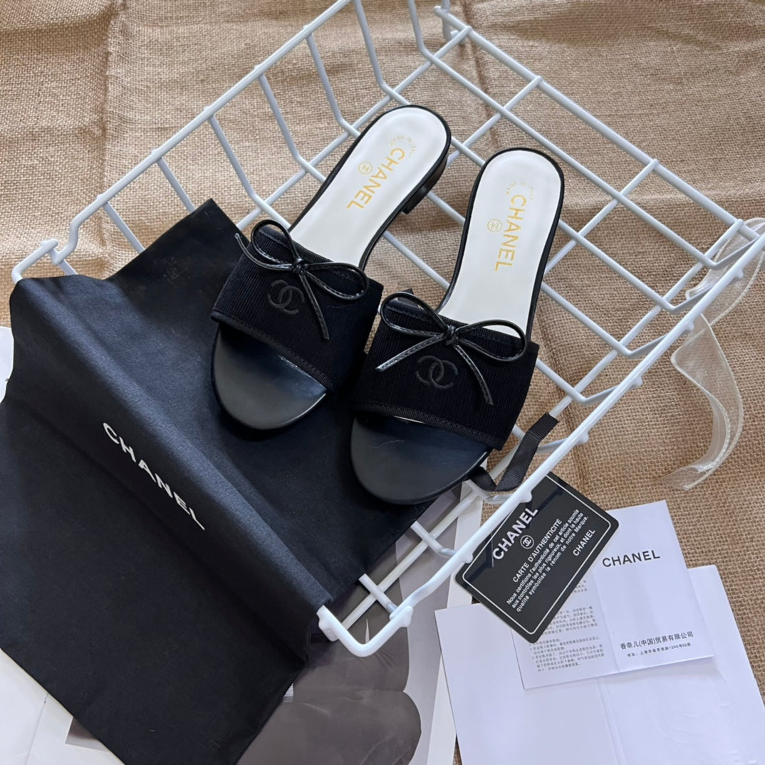 Sweet Bow Flat Slippers-1 mysite