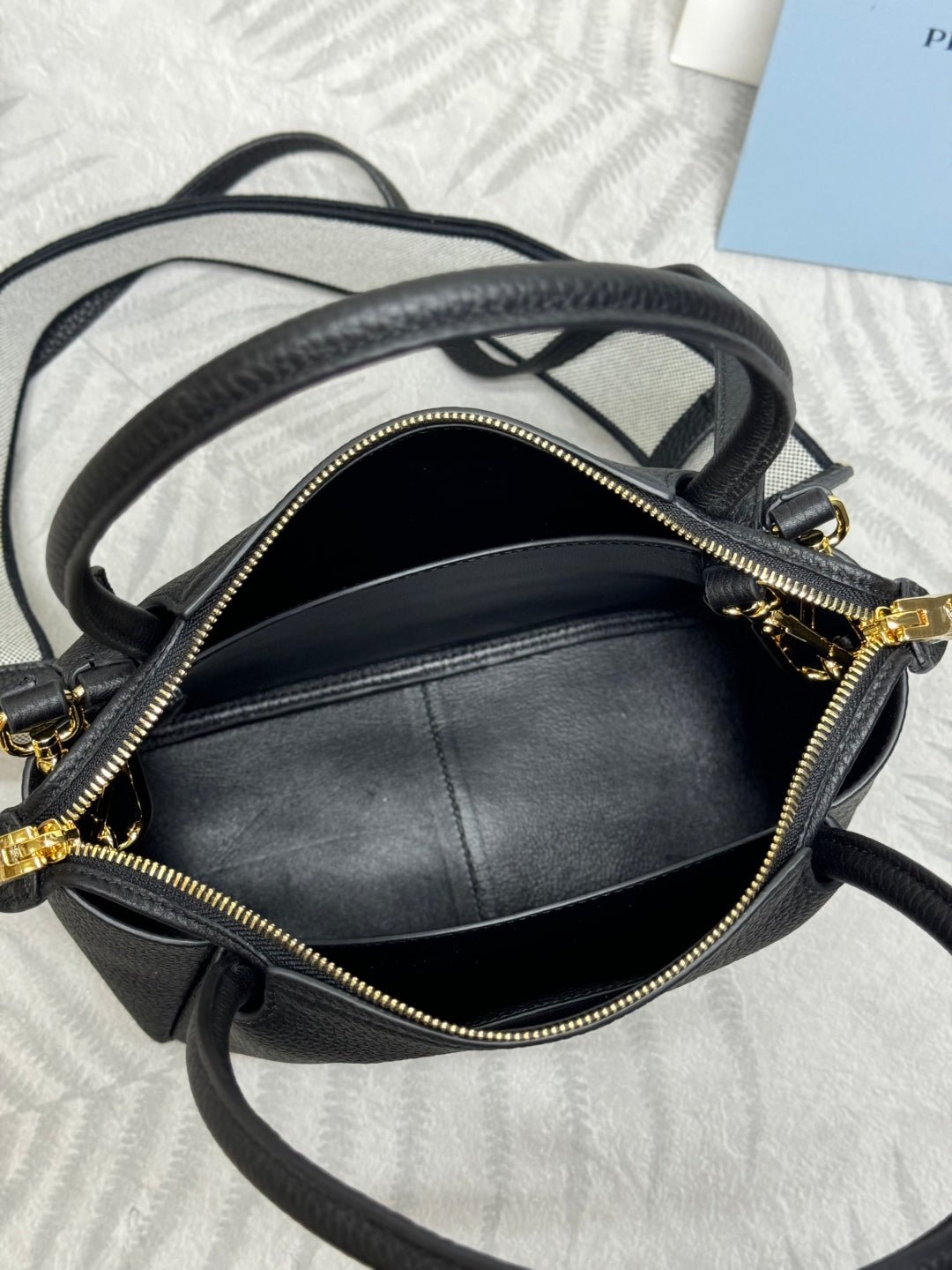 Prada Small Bag 23cm Black Grain Leather GHW mysite