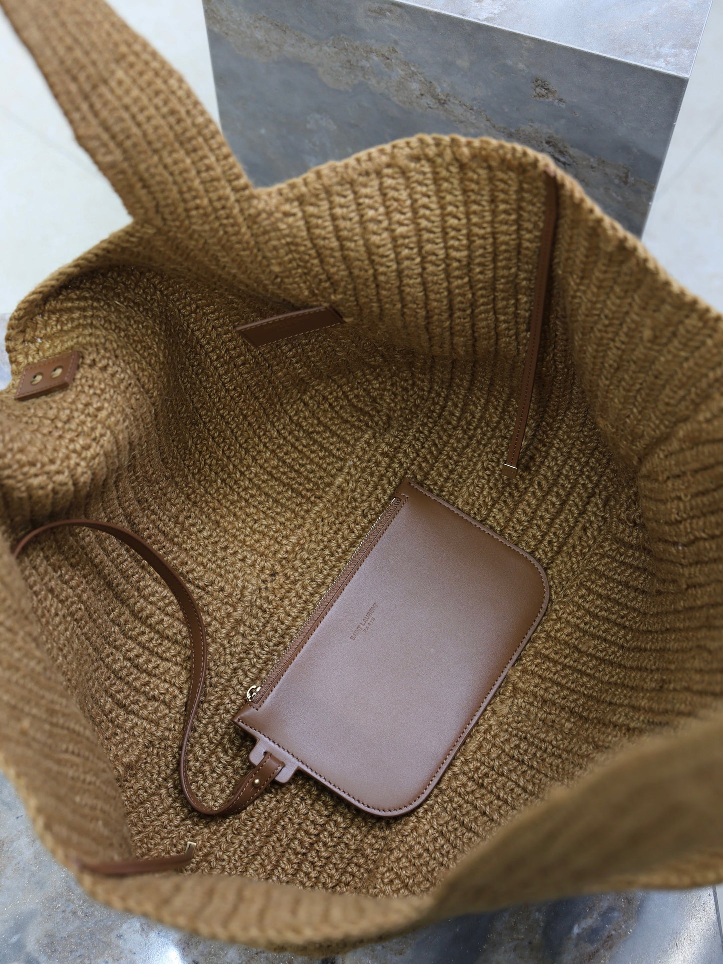 Prada Le 5 À 7 Bea 50cm Brown Rope Woven Leather mysite