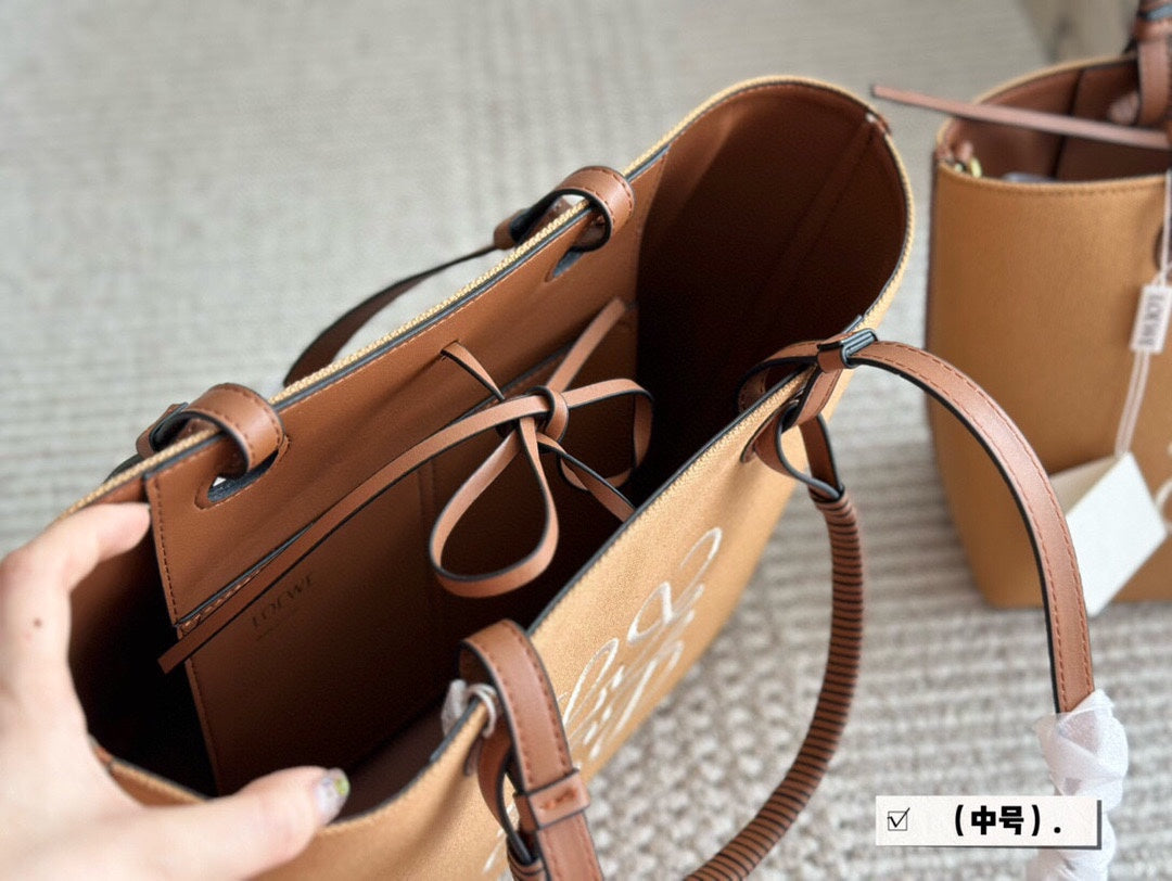 LOE MEDIUM 27 BAG IN CAMEL BROWN CANVAS mysite