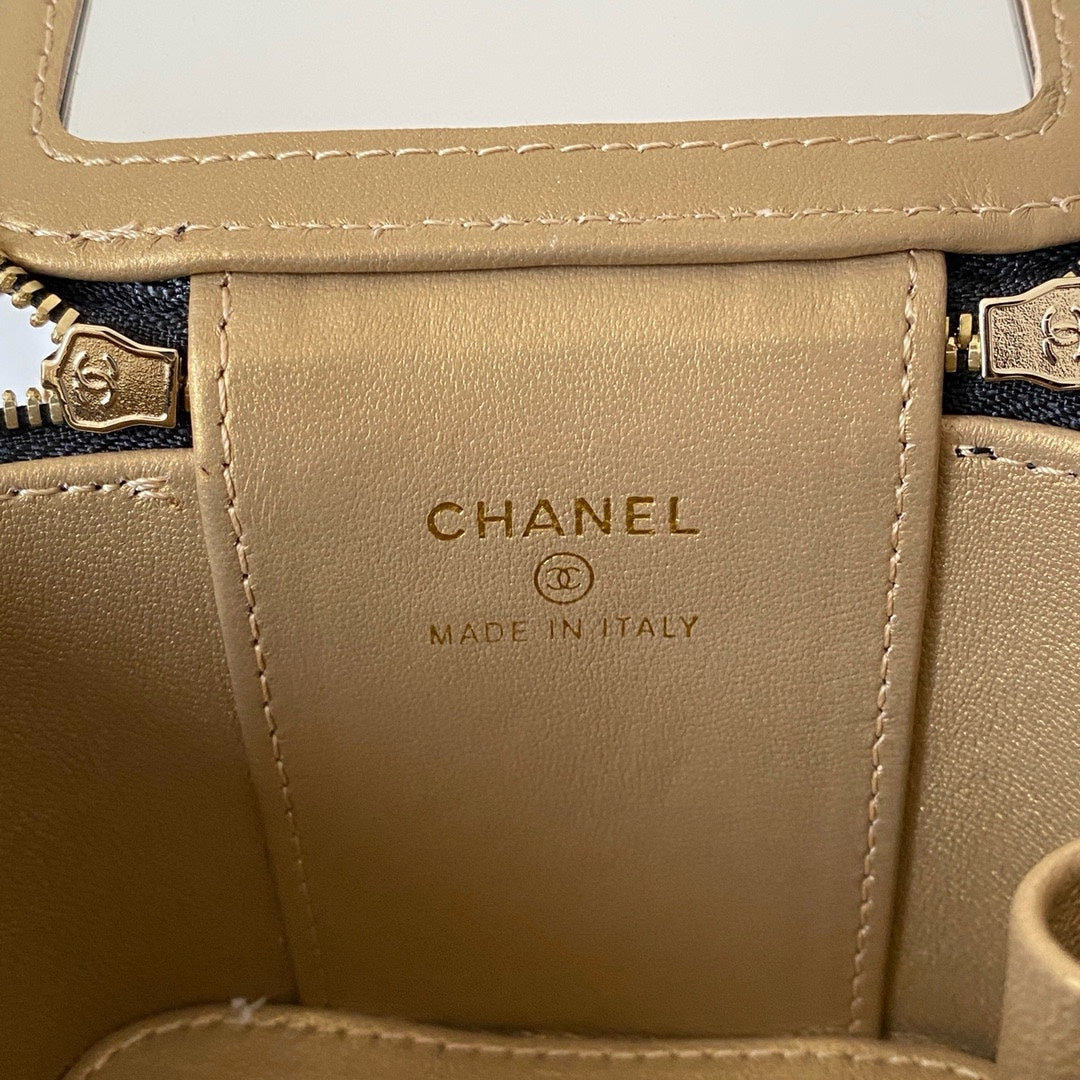 cc classic vanity bag 10cm black lambskin gold hardware mysite