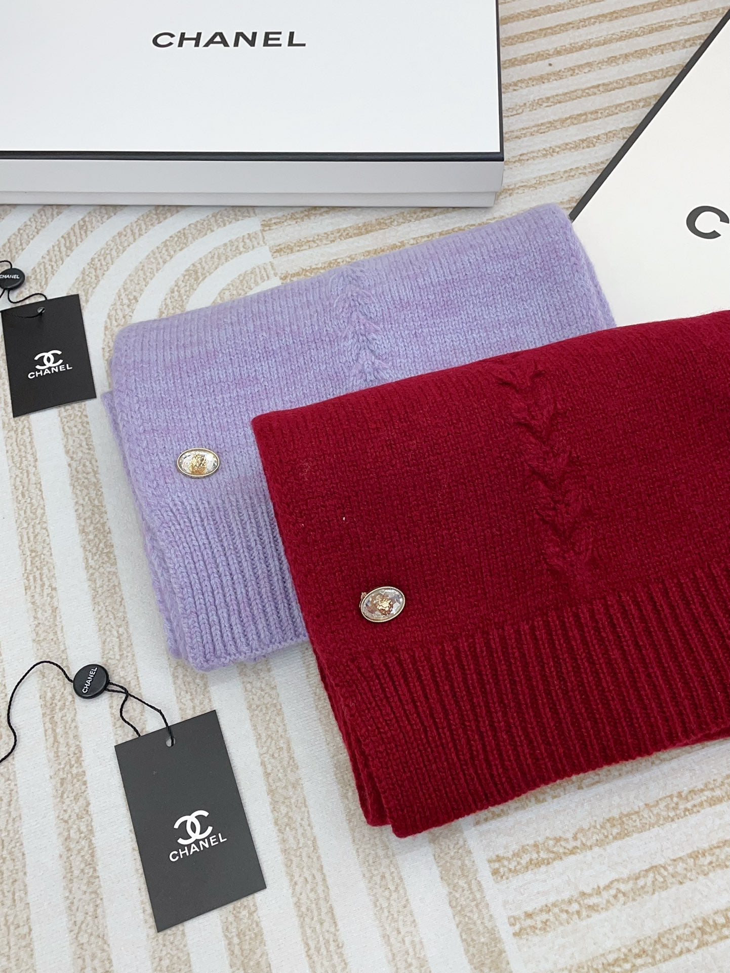 SCARF 180 CM IN HEATHER PURPLE CASHMERE 398267 mysite