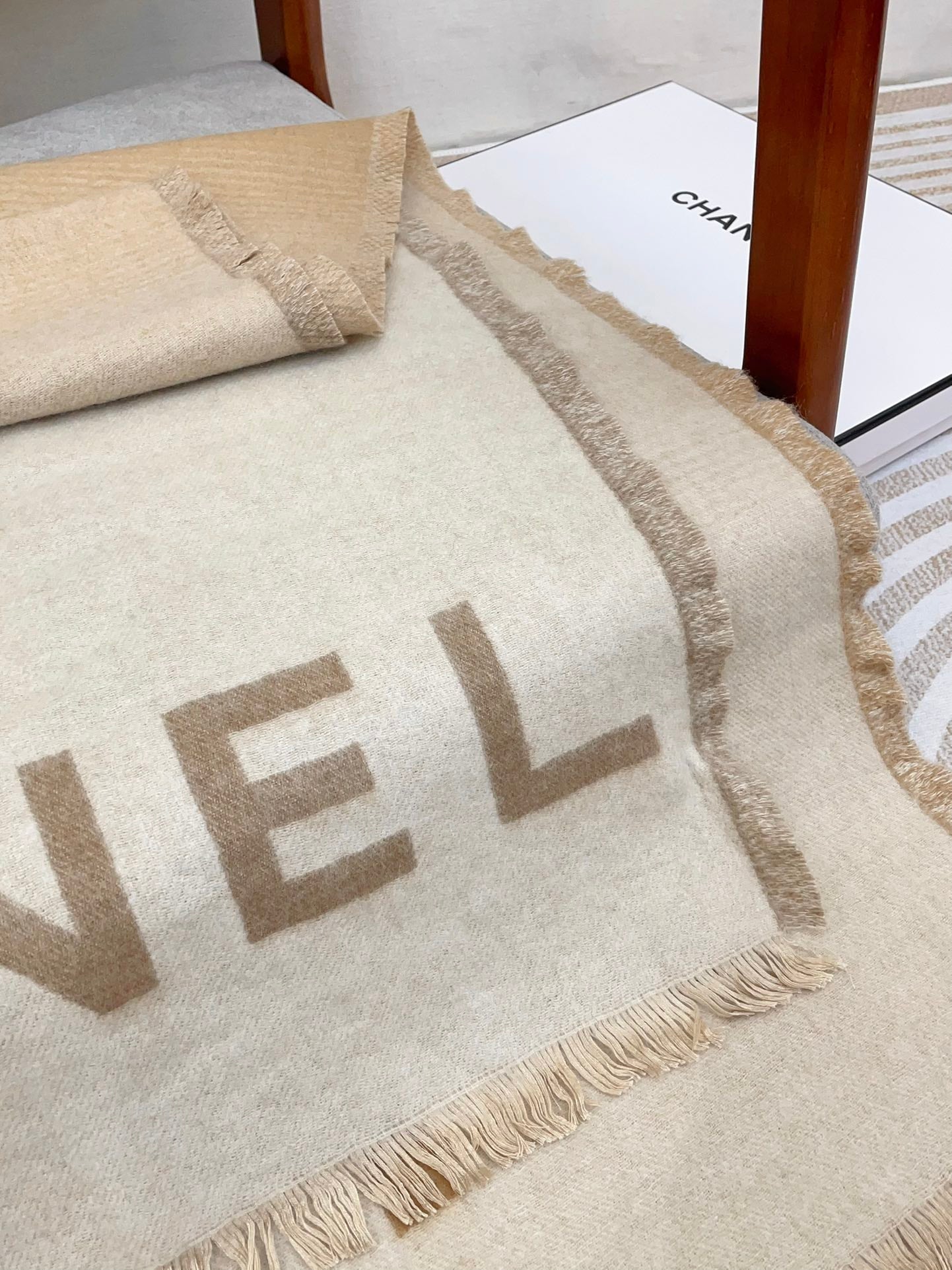 CASHMERE GRADIENT SCARF 200 CM CAMEL BEIGE 402091 mysite