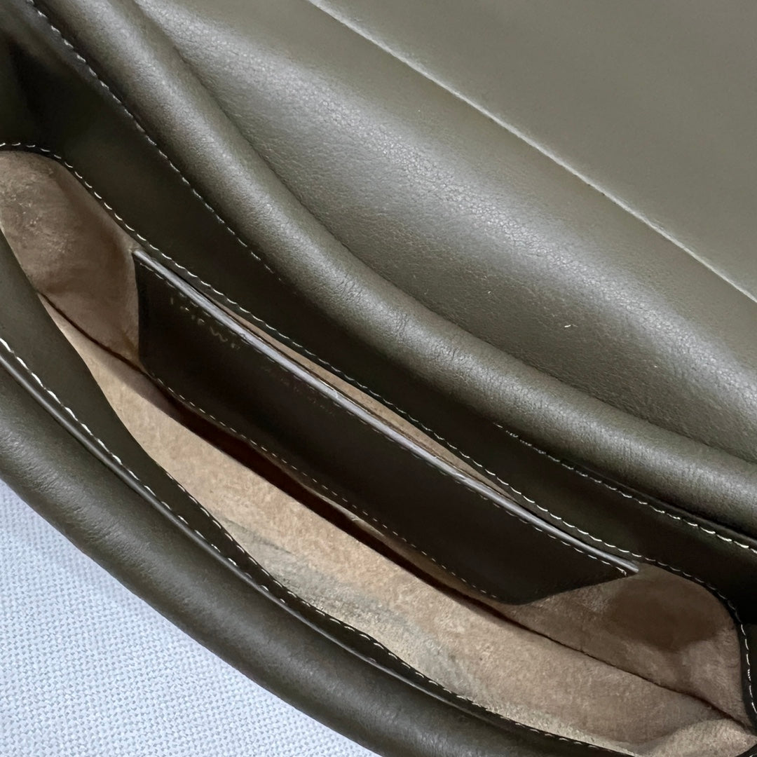 Loew Paseo Shoulder Bag 25cm Dark Olive Cowhide mysite