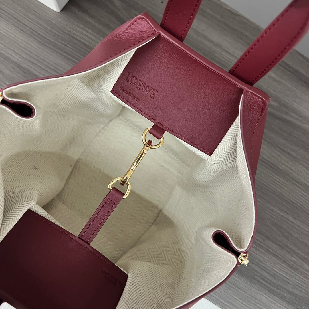 LOE 20 HAMMOCK COMPACT BAG IN BURGUNDY RED CALFSKIN mysite