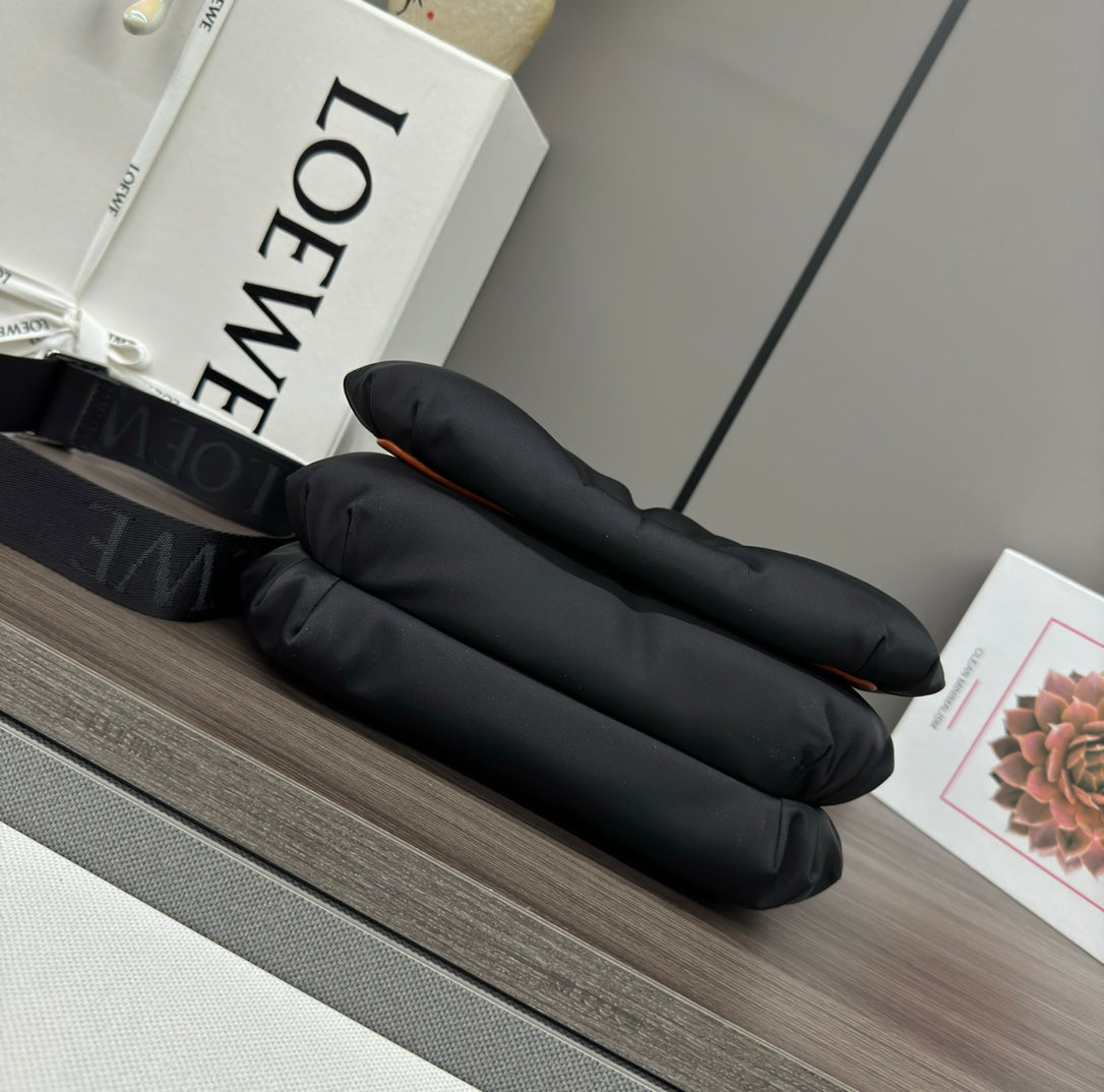 LOE MINI PUFFER GOYA 23 BAG IN BLACK NAPPA LAMBSKIN mysite