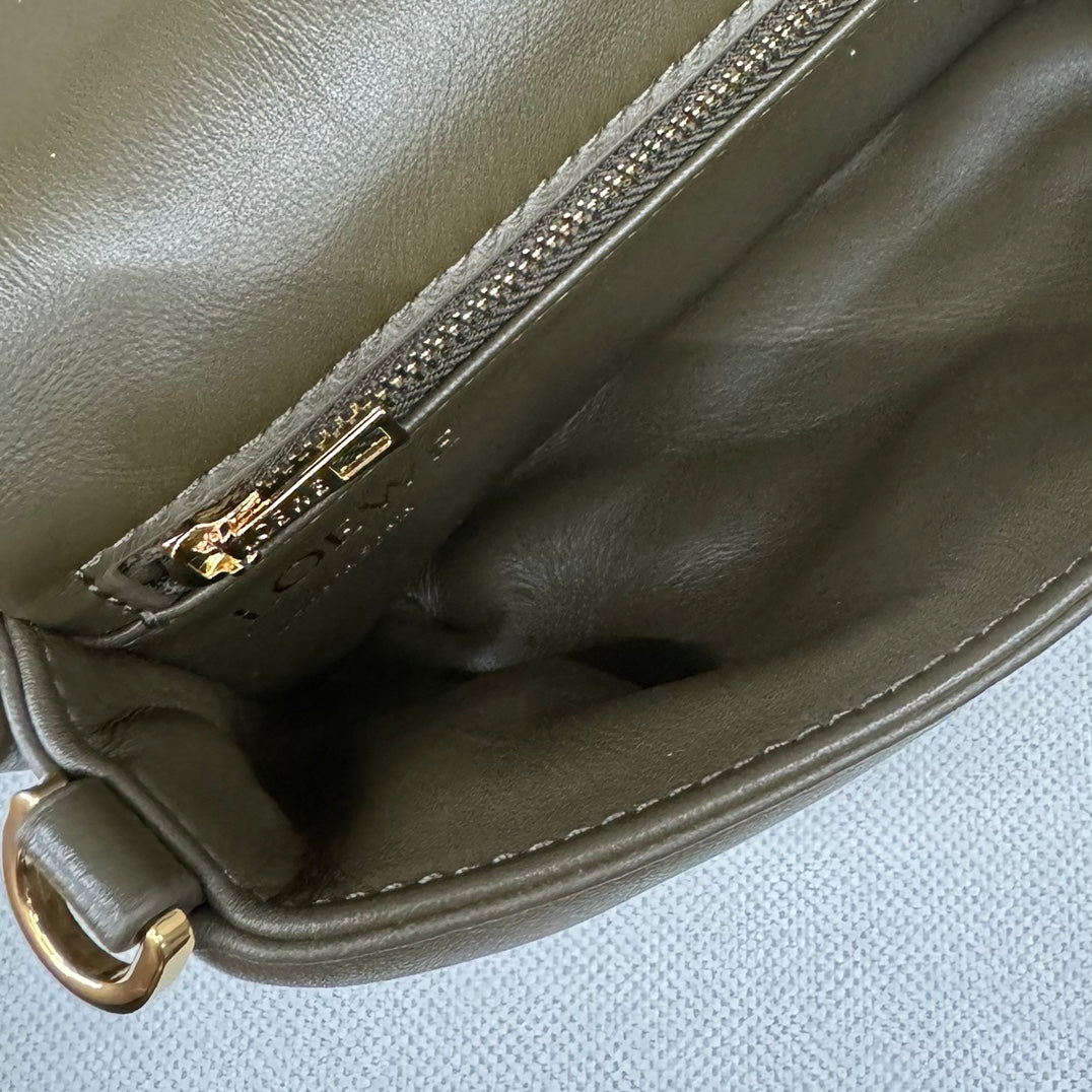 Loewe 25s Puffer Goya Bag 20 Khaki Green Lambskin mysite