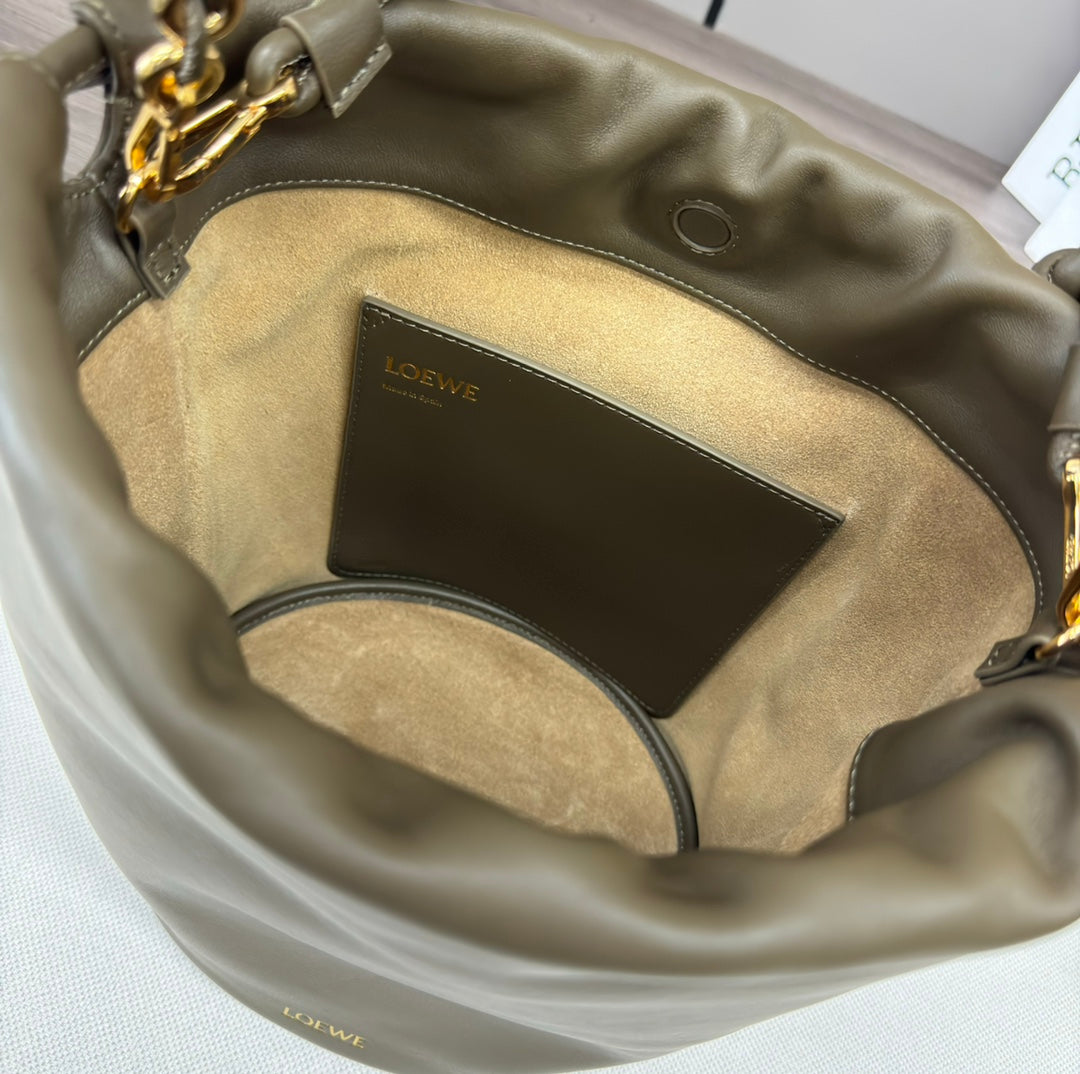 Loewe Flamenco Purse Bucket 32 Olive Lambskin Ghw mysite