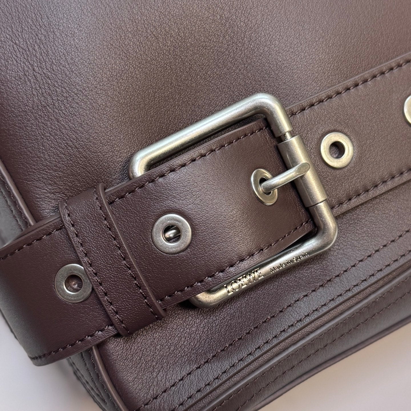 Loewe Puzzle Biker Bag 33 Dark Brown Cowhide mysite