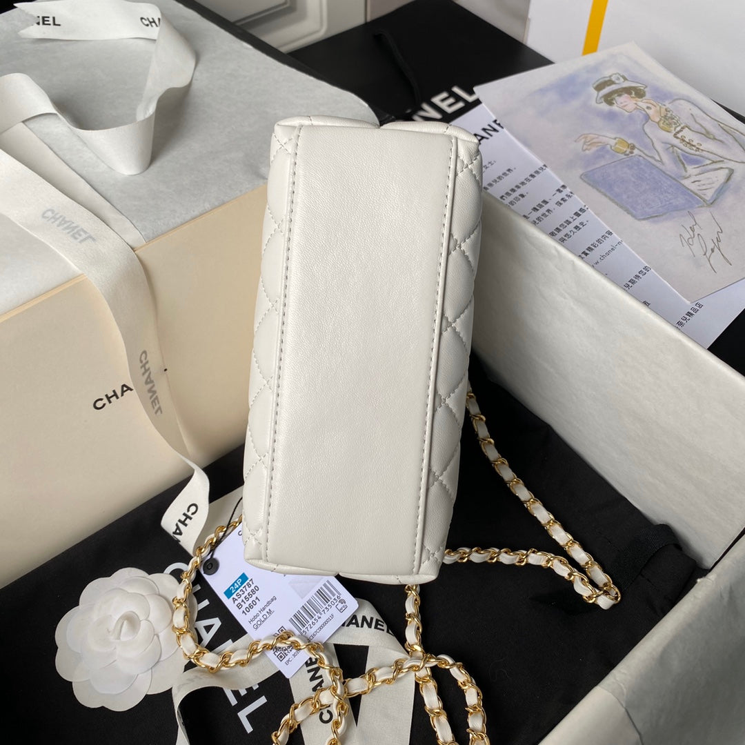 24p clutch with chain 19cm white lambskin mysite