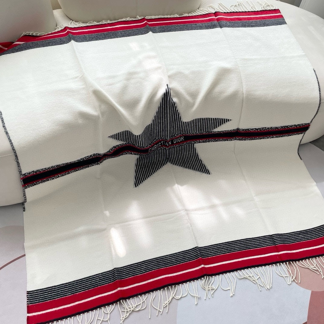 LARGE SHAWL 140 CM IN WHITE MIX COLORFUL CASHMERE AND WOOL 416843 mysite