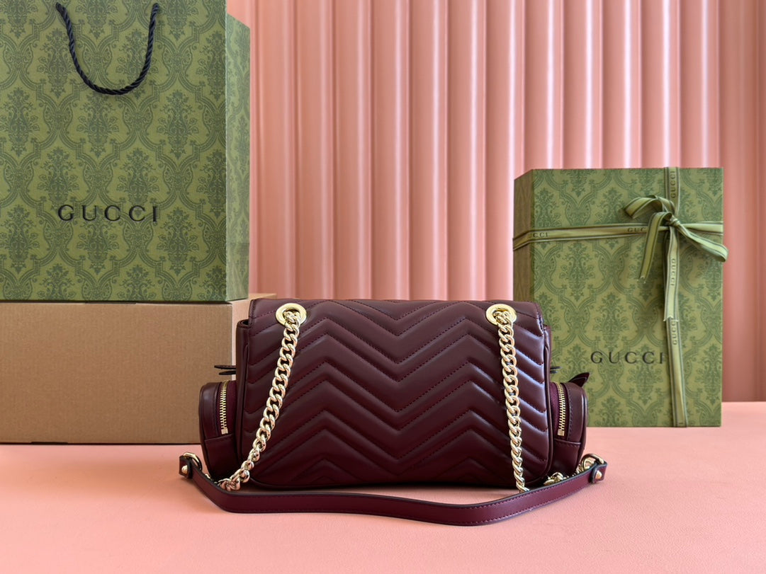 Gucci Marmont Bag Rosso Ancora Red Leather 244246 mysite