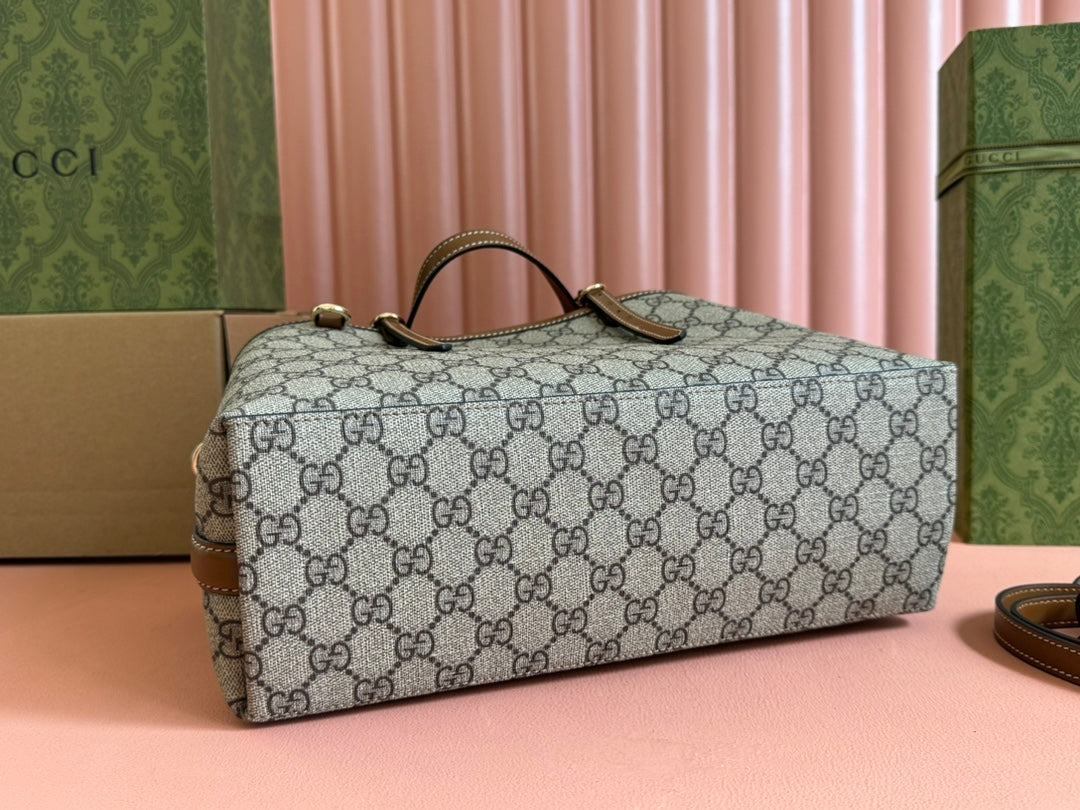 Gucci Ophidia 31cm Bag Ebony Brown Canvas 248566 mysite