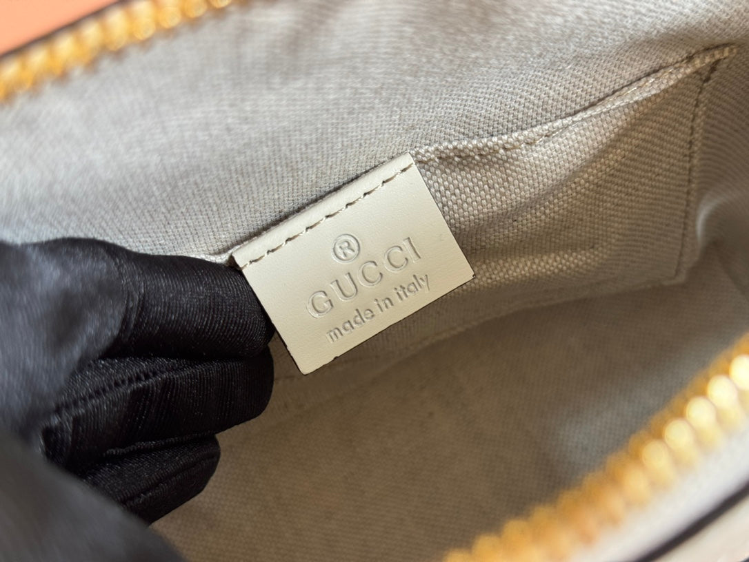 GG Horsebit 1955 Small Top Handle Bag Beige & Dark Brown GG Monogram Fabric 272172 mysite