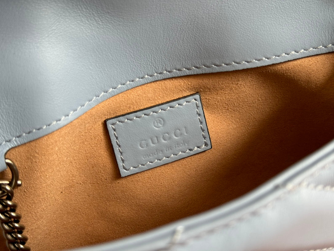 Gucci GG Marmont 16.5 Bag All Blue Calfskin 248349 mysite