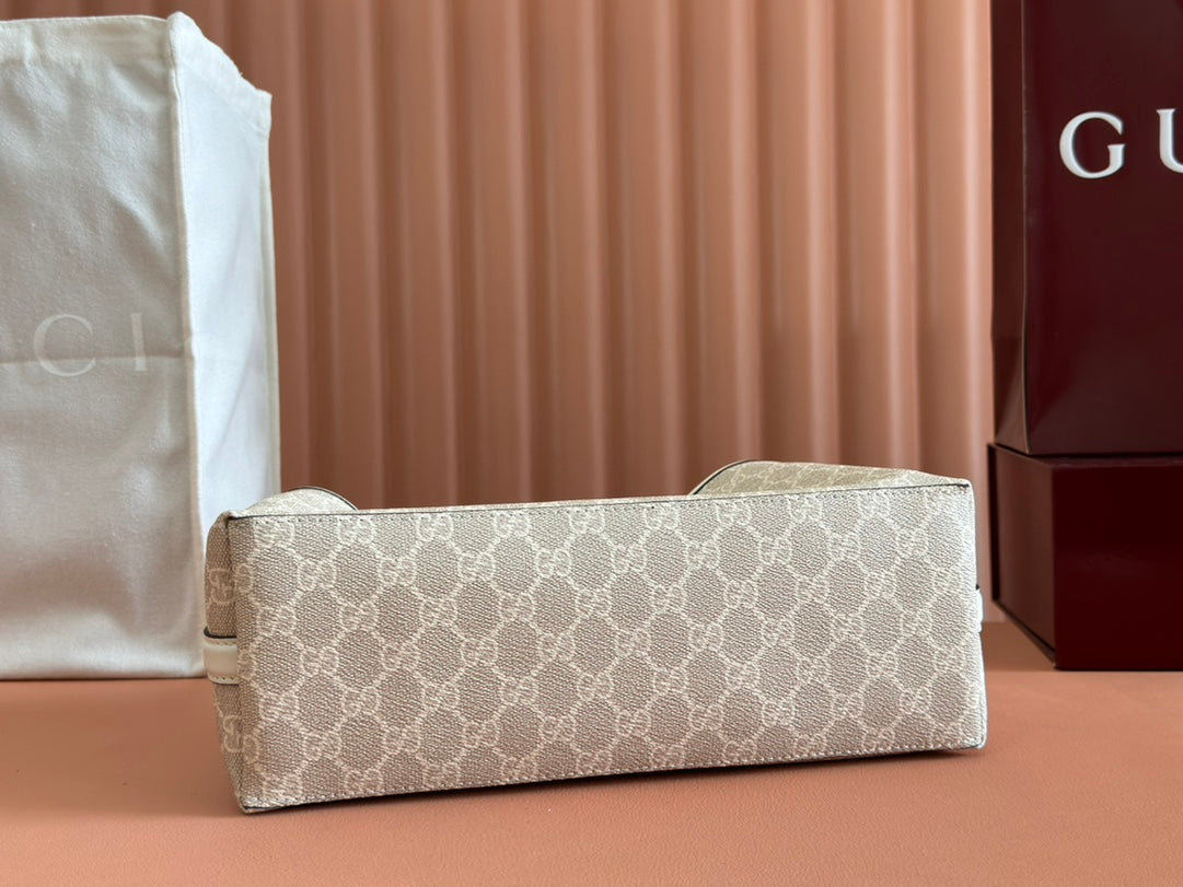 Gucci Ophidia 31cm Bag Beige White Canvas 239666 mysite