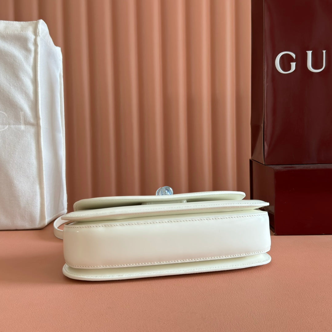 Gucci Bamboo Diva Bag White Leather 251029 mysite