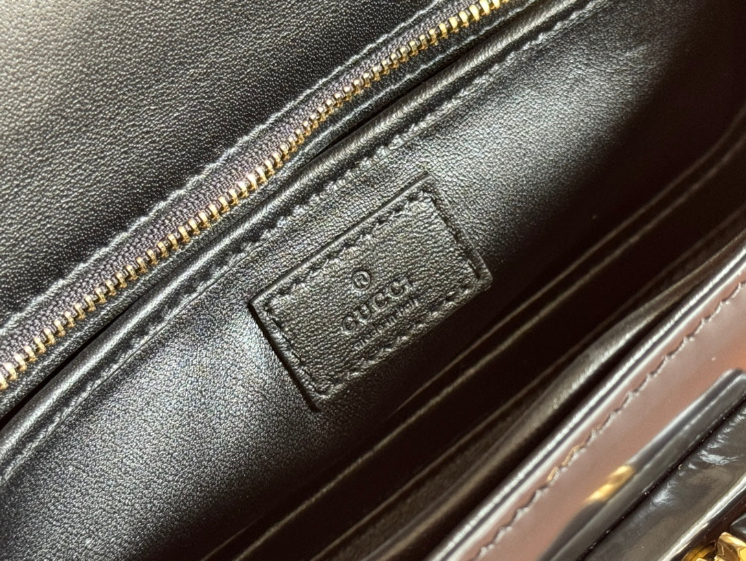 Gucci Bamboo Diva Bag Black Leather 255196 mysite