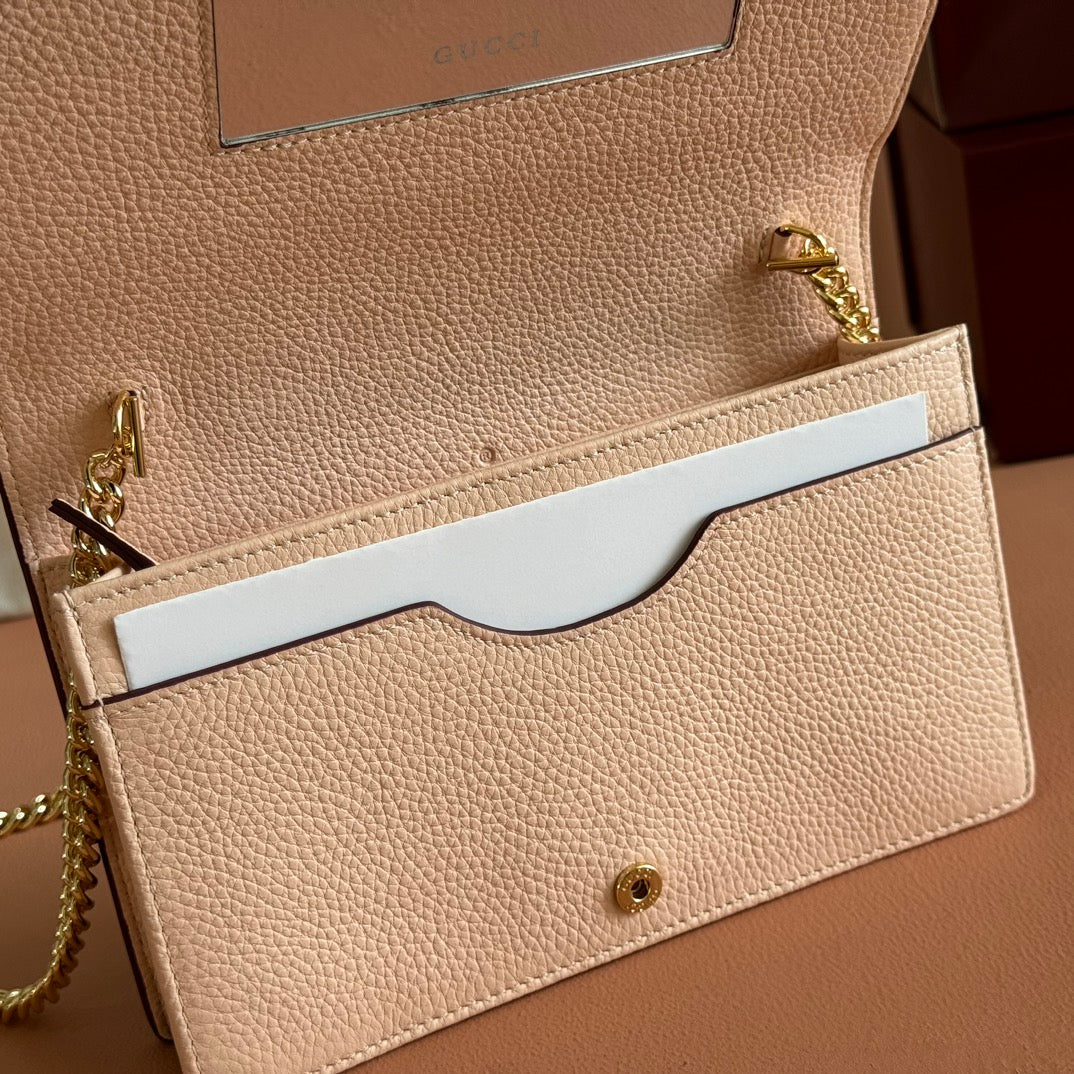 Gucci Marmont Chain Wallet Rosso Ancora Red Leather 255320 mysite