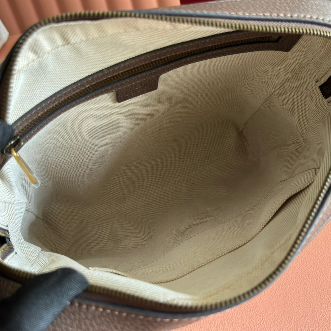 Gucci Ophidia GG Small Messenger Bag Ebony Brown Canvas Leather mysite