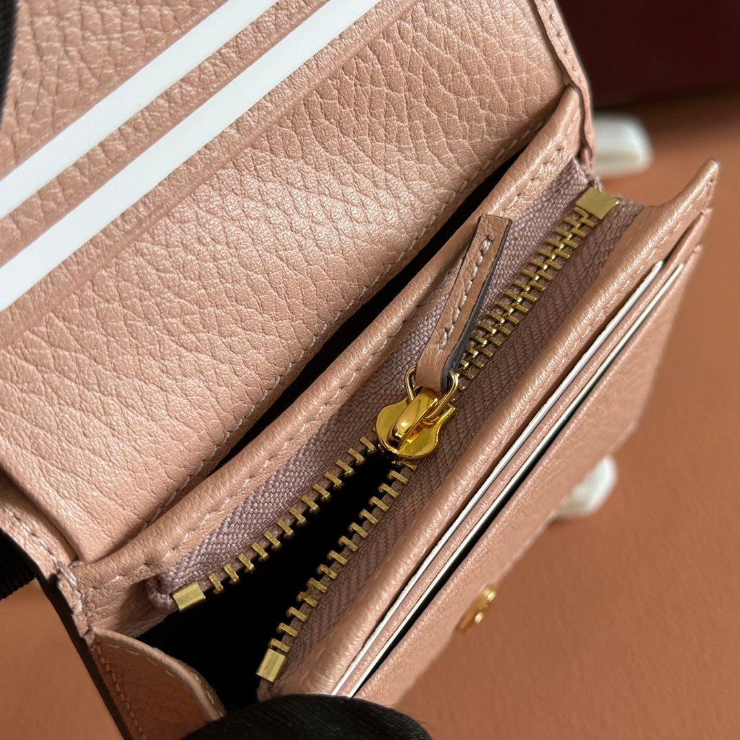 Gucci Marmont Wallet Beige mix Pink Canvas Leather 255233 mysite