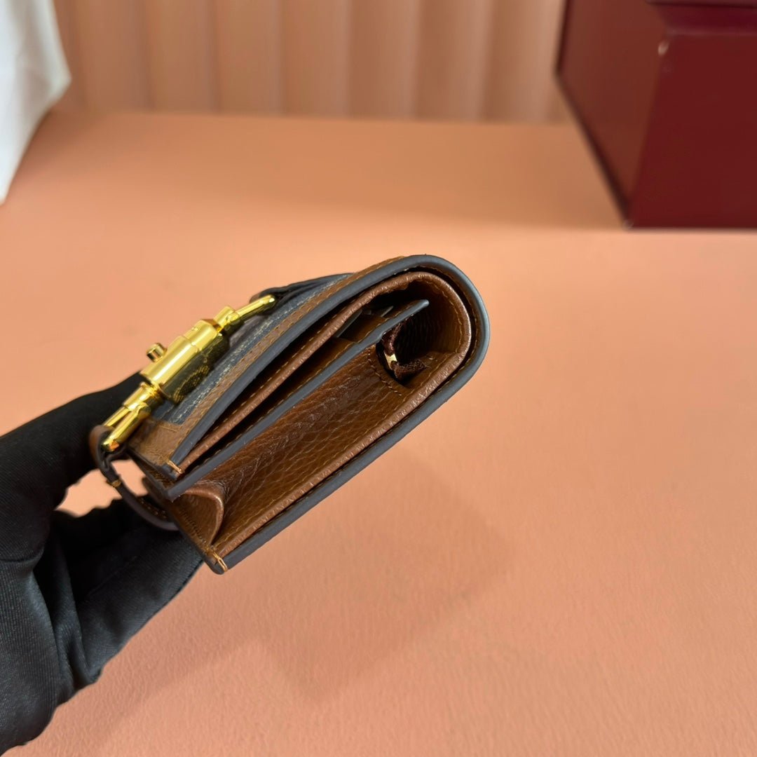 Gucci Jackie Wallet Blue Brown Canvas Leather 255172 mysite