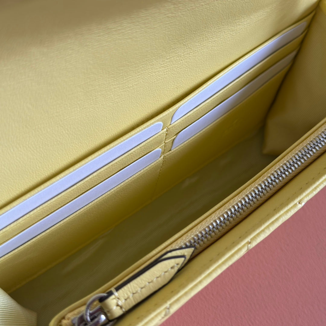 Gucci Marmont Chain Wallet Yellow Cowhide 254973 mysite