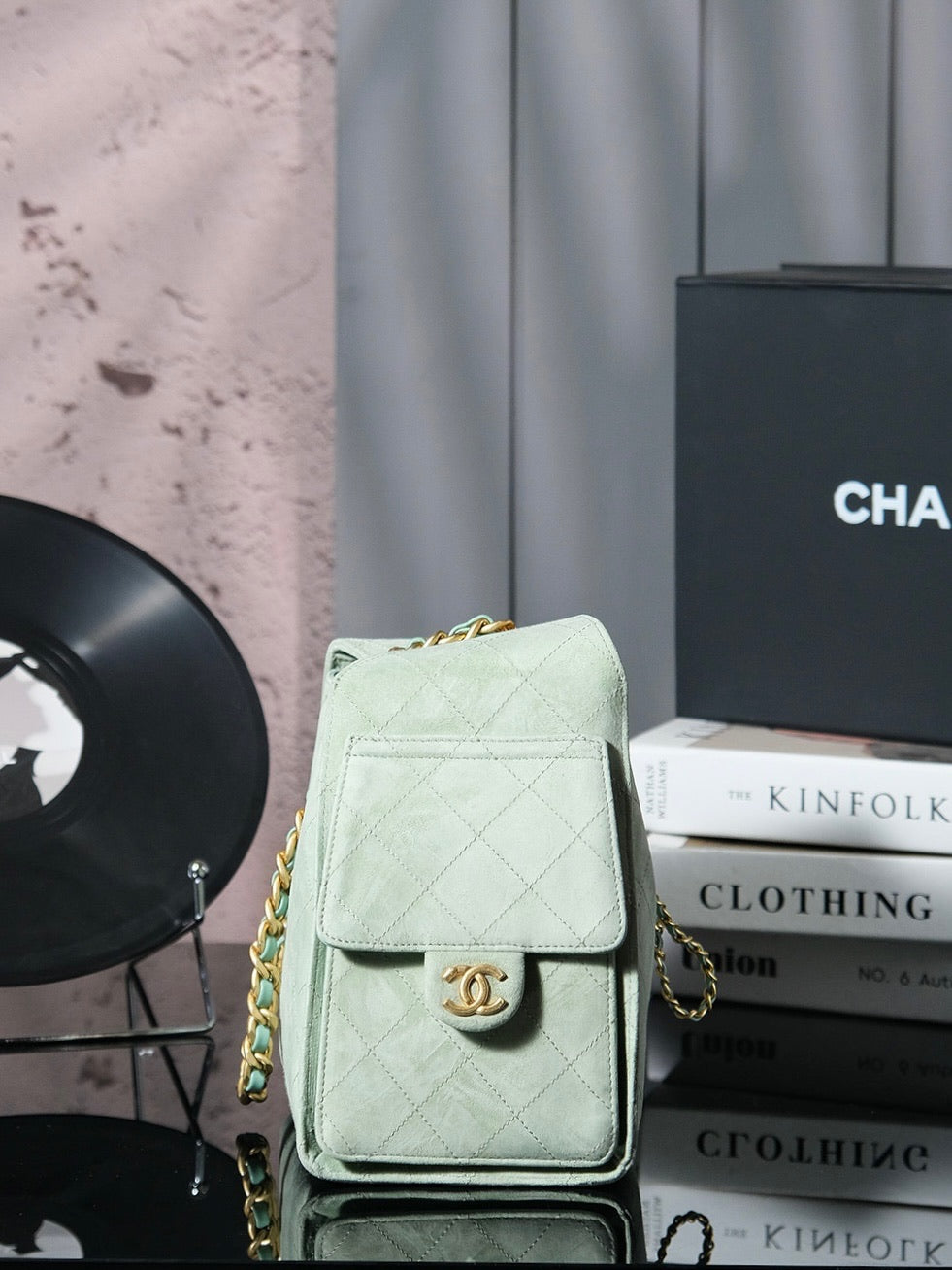 CC 25C Hobo Bag 30cm Light Green Suede mysite