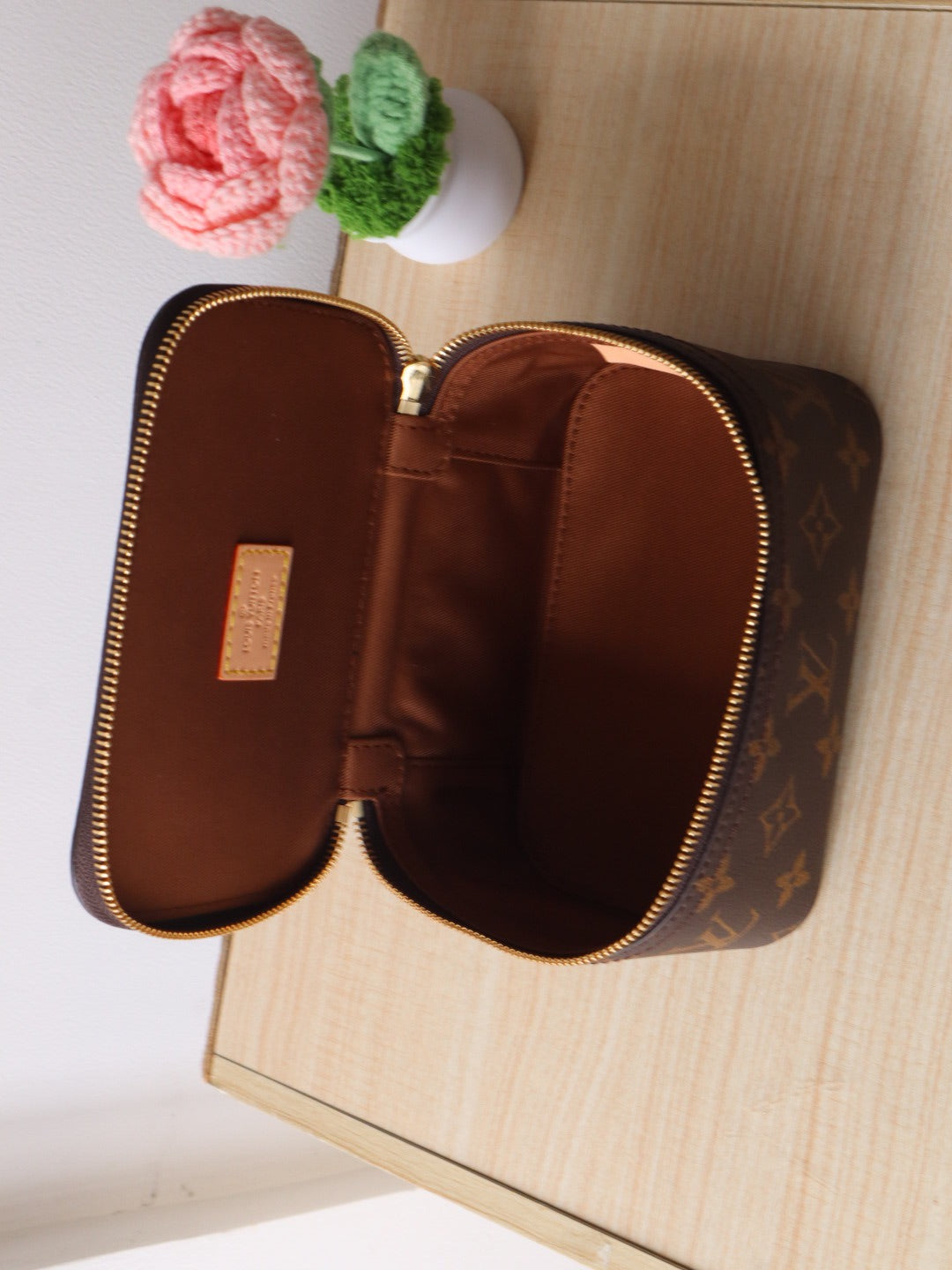 LV M43689 Packing Cube PM Brown Monogram Canvas & Cowhide mysite