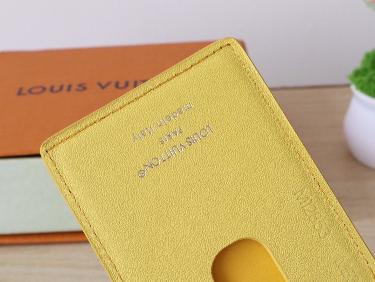 LV Porte-Cartes Magnet Brown Yellow Monogram Canvas & Cowhide mysite