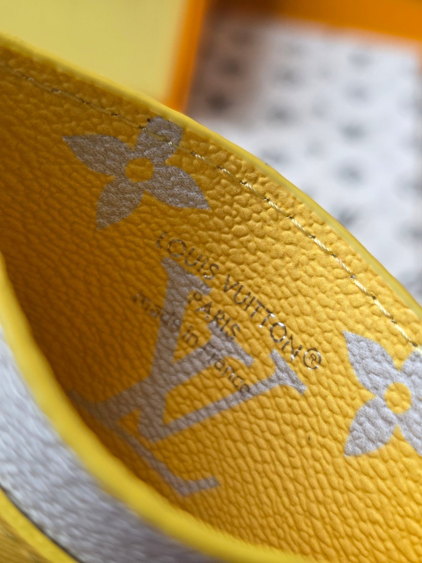 LV M14771 Double Card Holder Gray Yellow Monogram Glow Canvas & Cowhide mysite