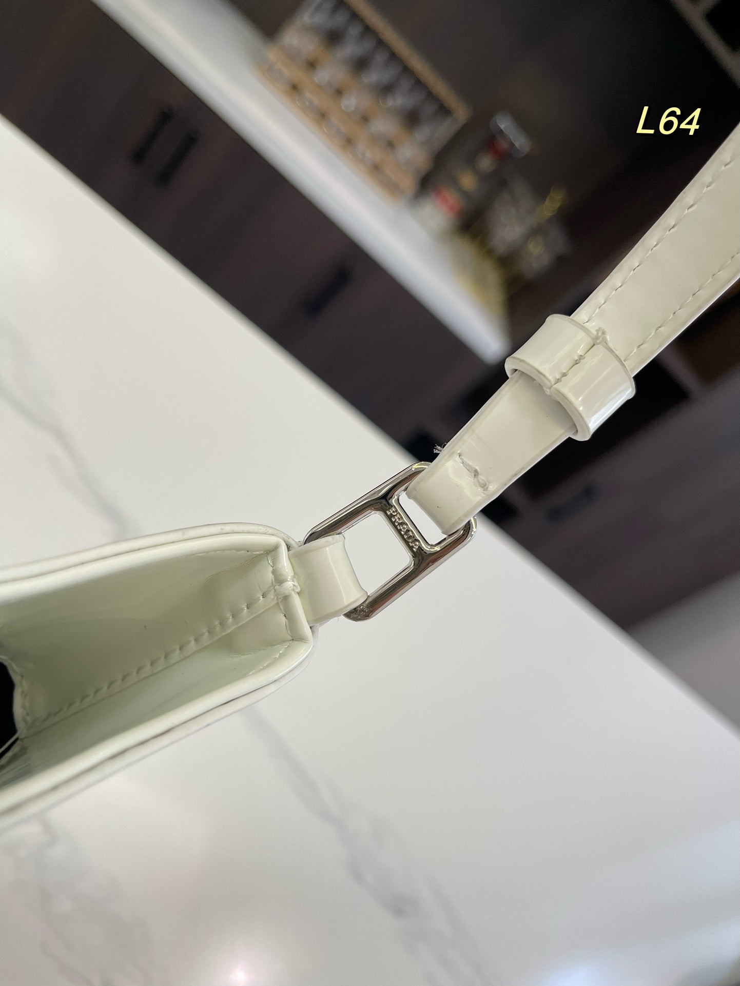 PRA 30 CLEO SHOULDER BAG IN WHITE BRUSHED LEATHER mysite