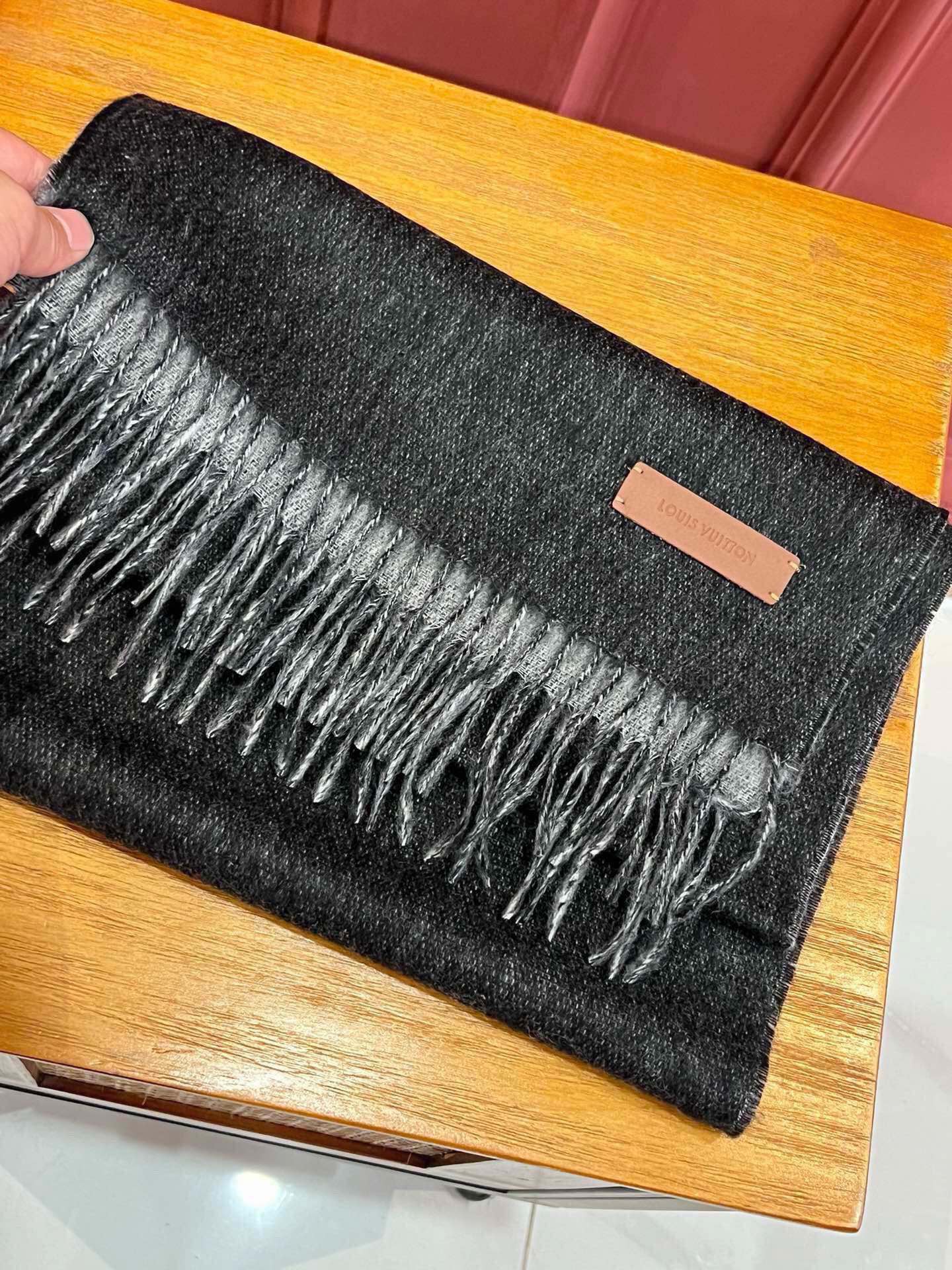 SCARF 180 CM IN BLACK CASHMERE 396477 mysite