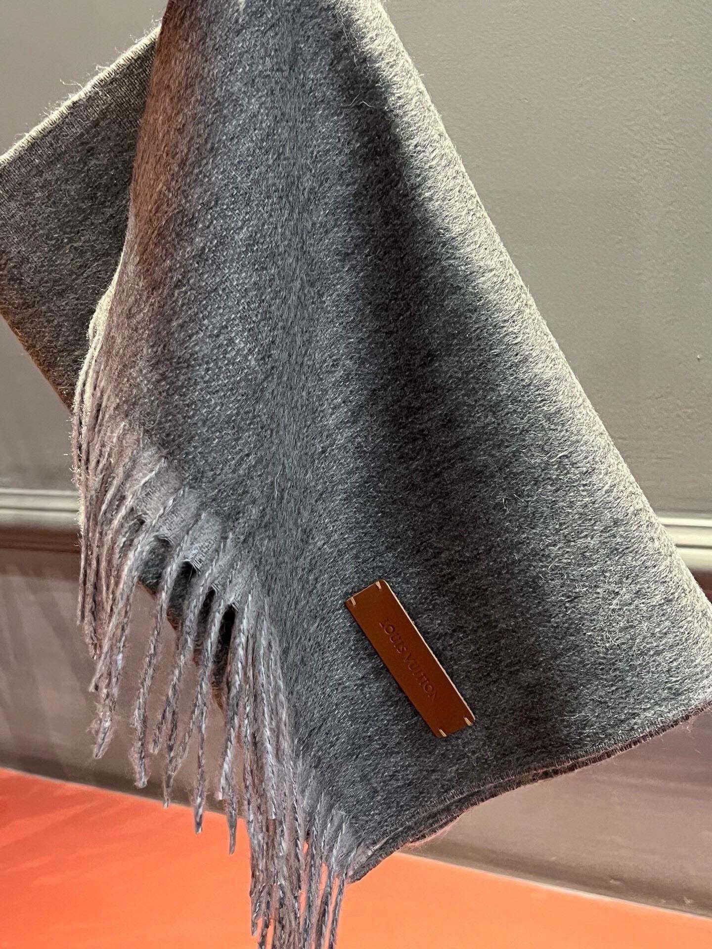 SCARF 180 CM IN DARK GRAY CASHMERE 396480 mysite