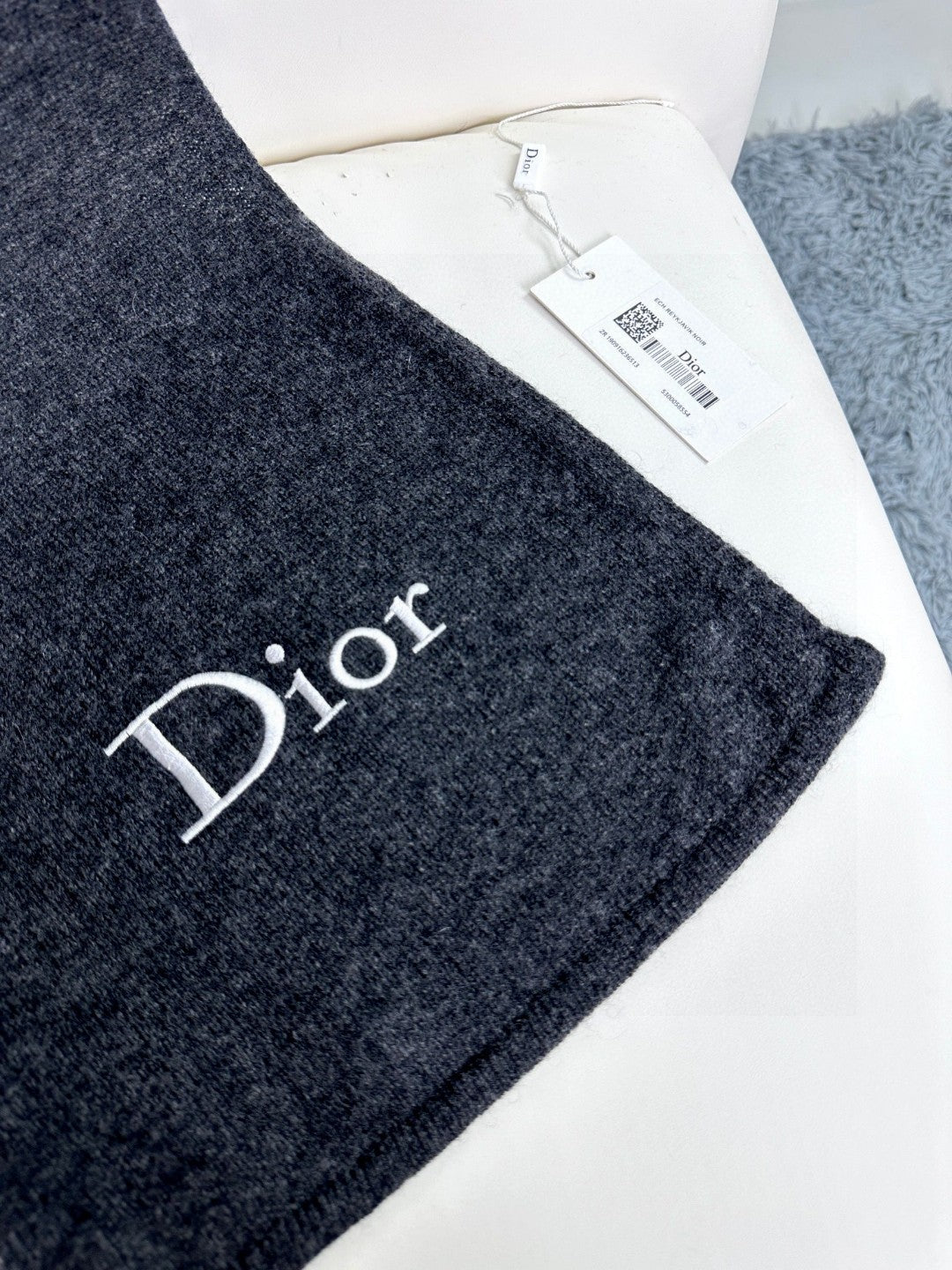 SCARF 190 CM IN BLACK MIX WHITE CARO CASHMERE 388127 mysite