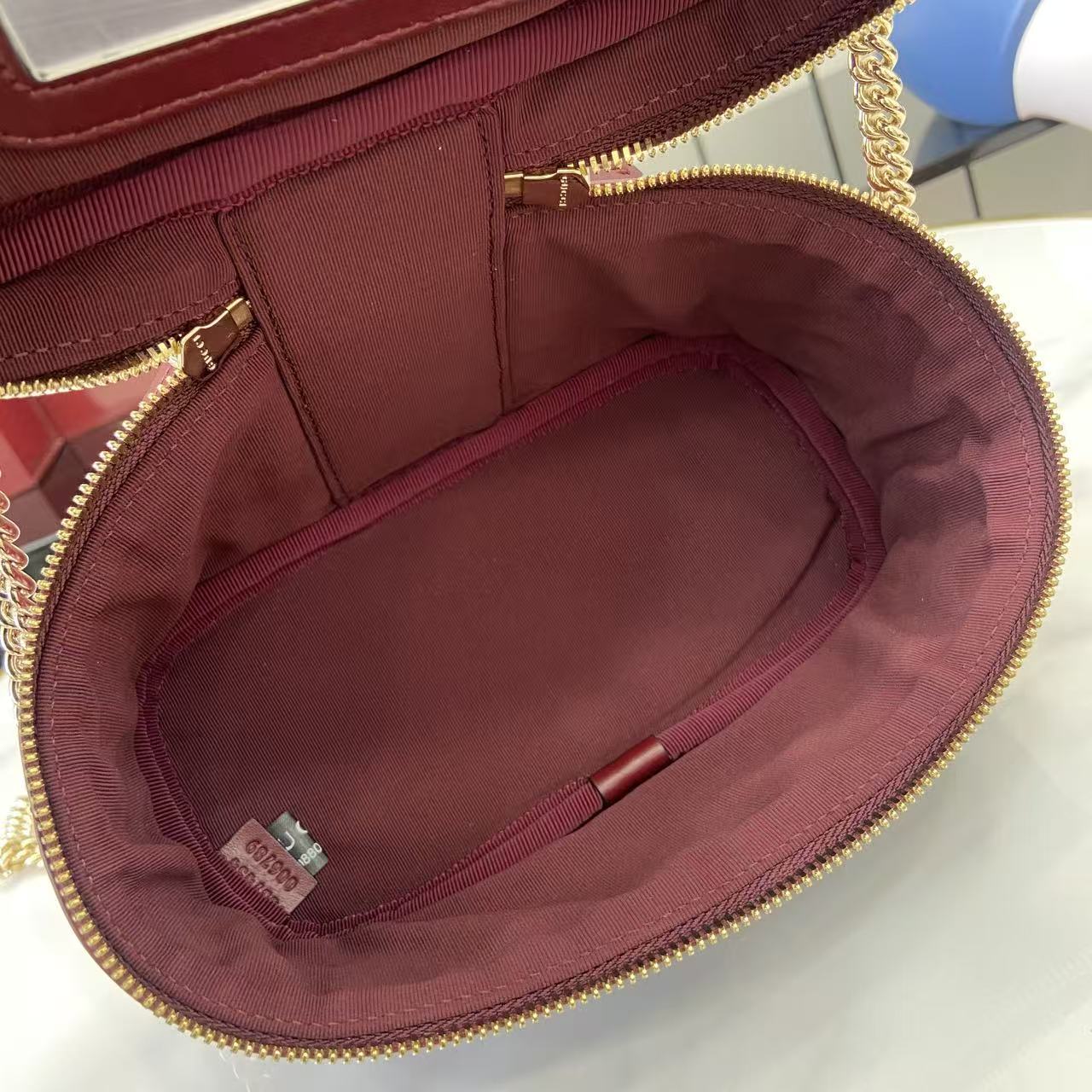 Gucci 25 Marmont Vanity Bag Rosso Ancora Red Cowhide 294900 mysite
