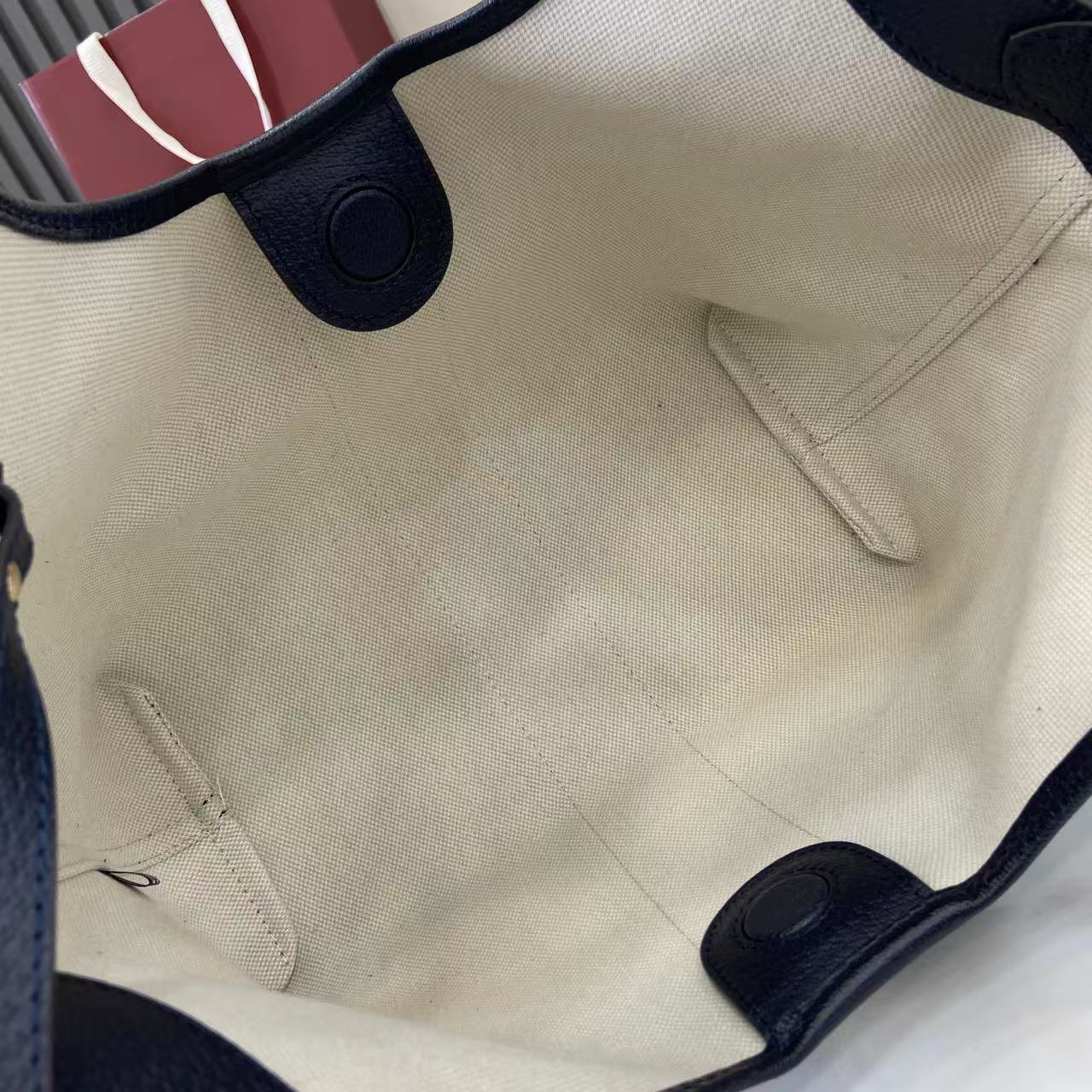 Gucci 25 Giglio 25cm Bag Blue Denim Leather 292387 mysite