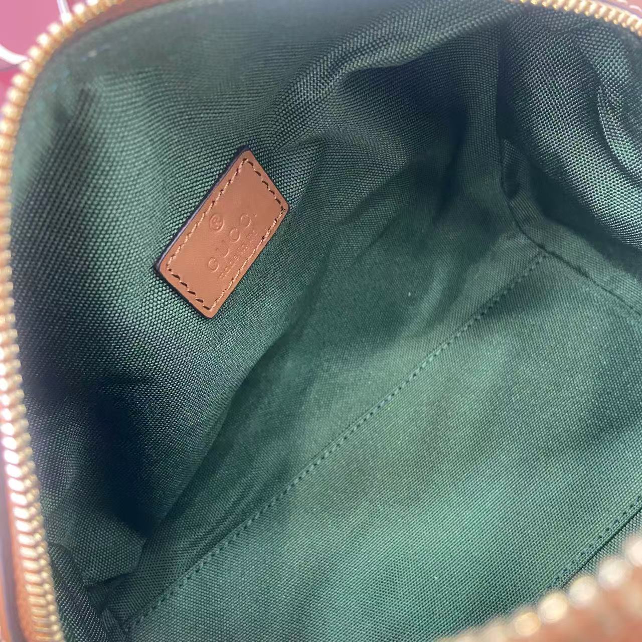 Gucci 25 GG Handbag Beige mix Brown Canvas Leather 288802 mysite