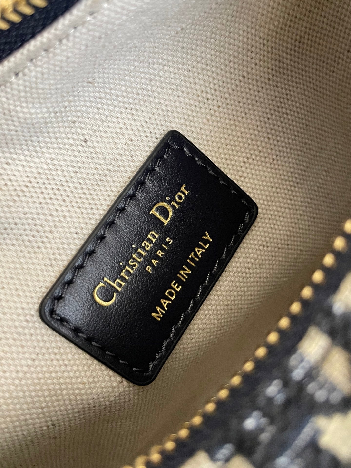 CD Medium Dream Bag 18 Blue Oblique Jacquard and Calfskin mysite