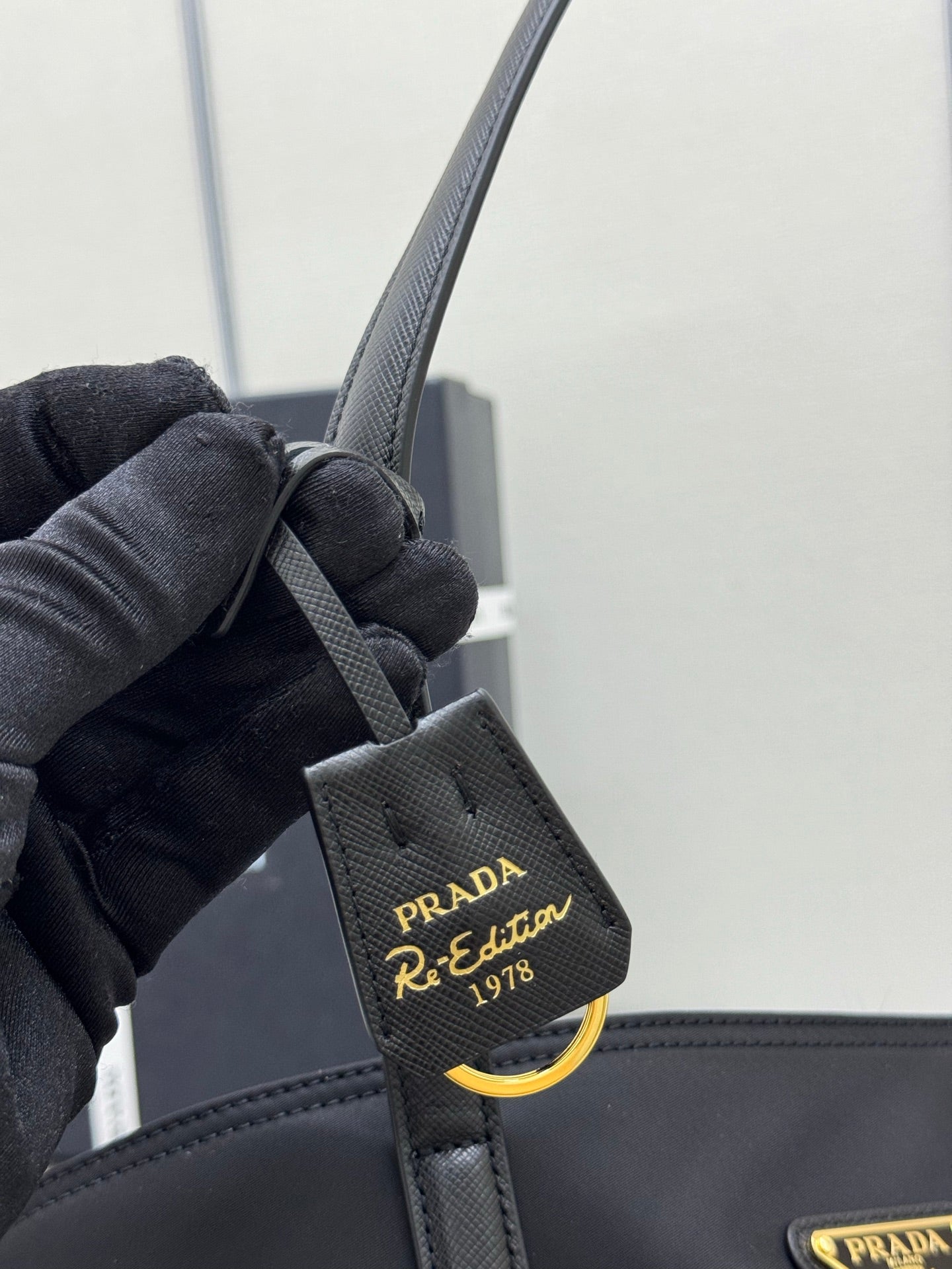 Prada Re-Edition 1978 Tote Bag 35cm Black Re-Nylon& Saffiano Leather mysite