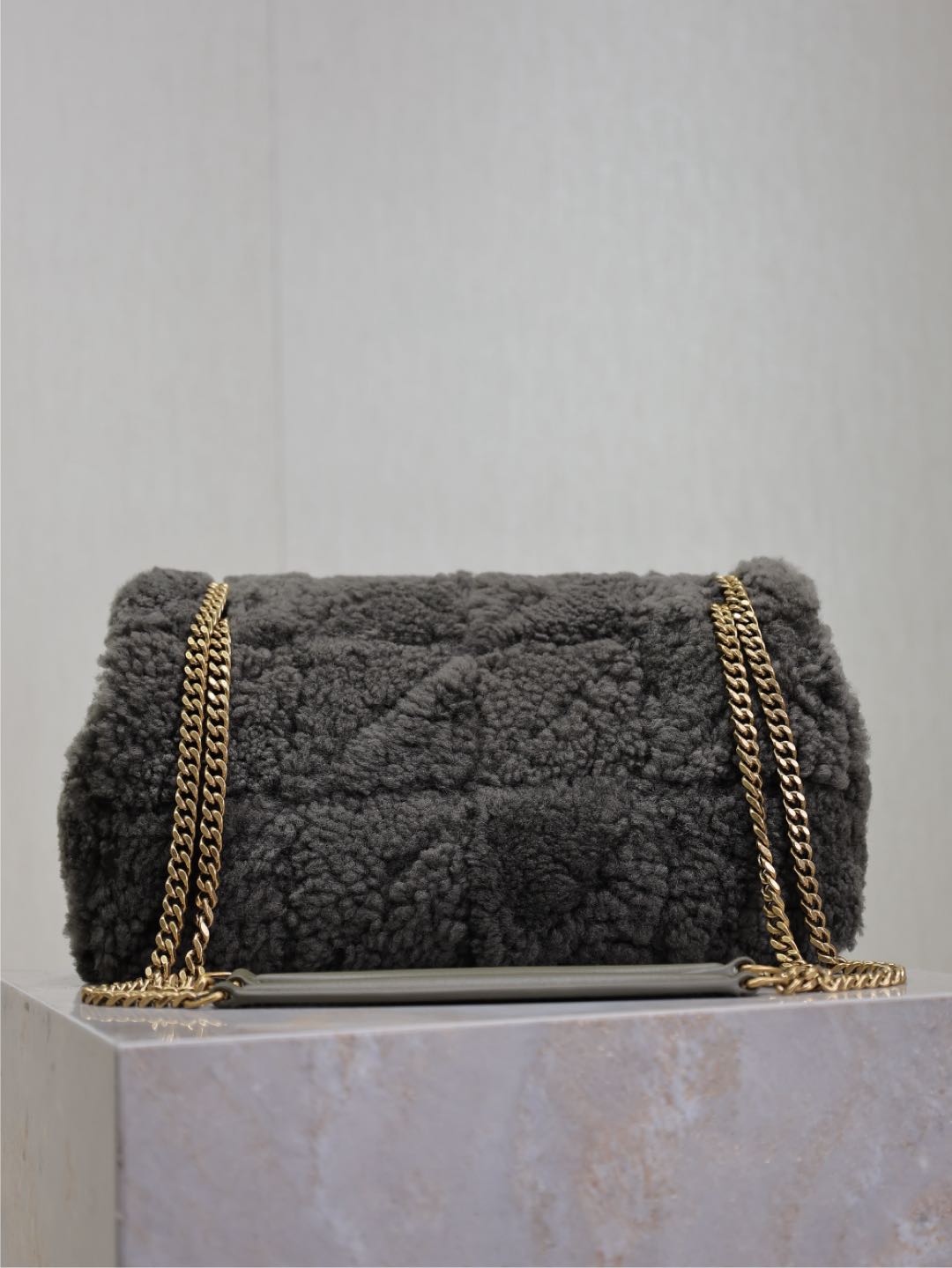 JAMIE BAG 25 IN DARK GRAY LAMB WOOL mysite
